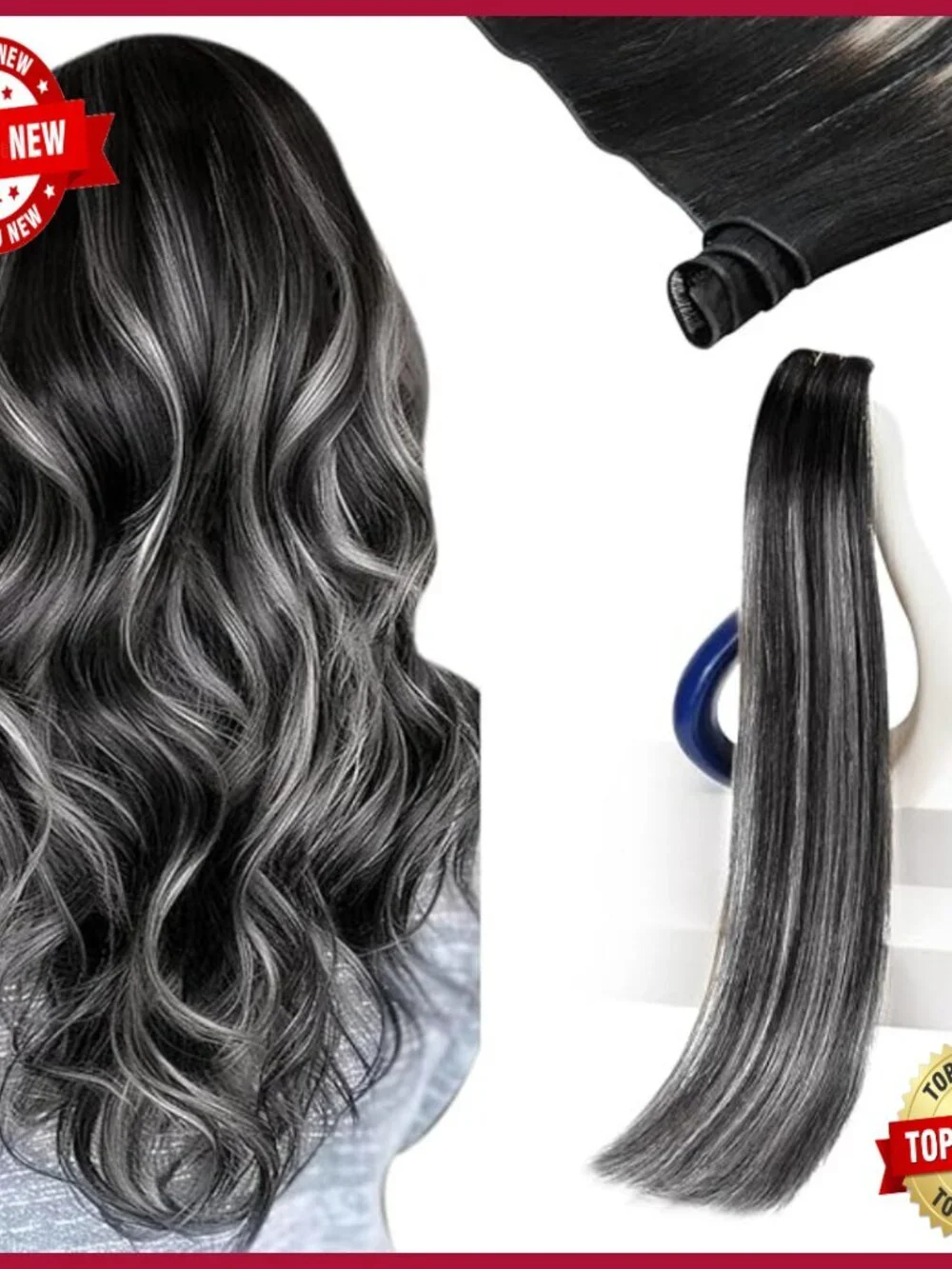 20 Inch Human Hair Extensions, 70g Hand Tied Weft, Sew In Remy Hair